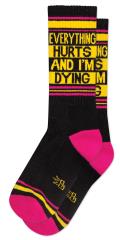 Everything Hurts Crew Socks